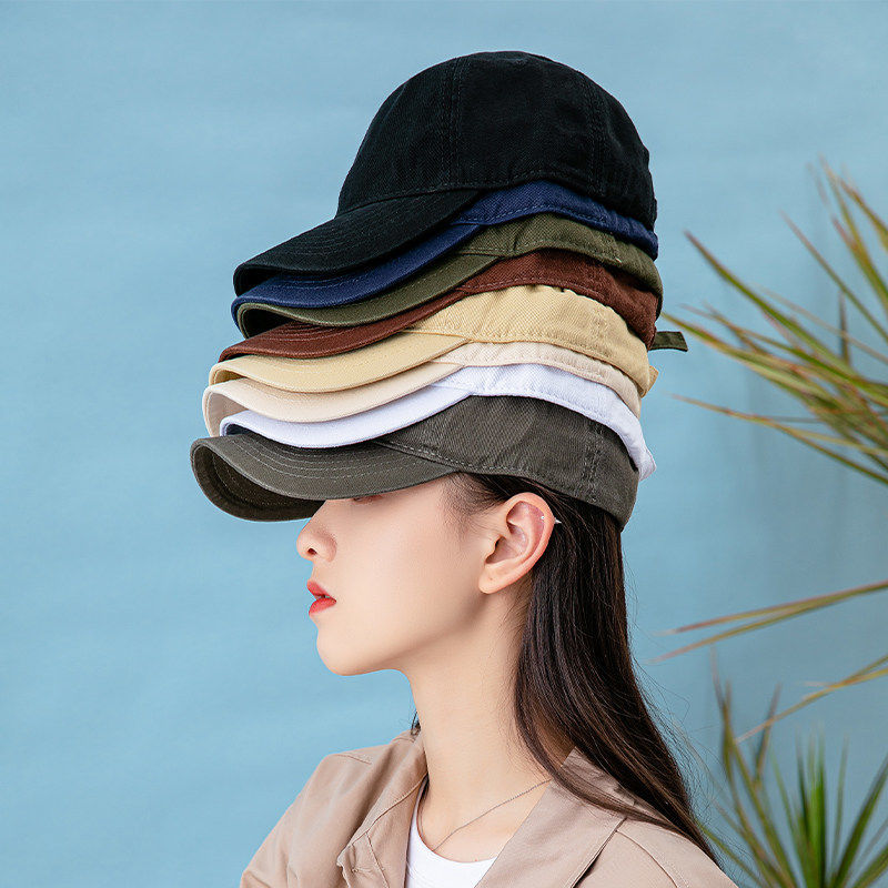 หมวกเบสบอลแบบนิ่มสีพื้นอเนกประสงค์ลำลอง/8 สี