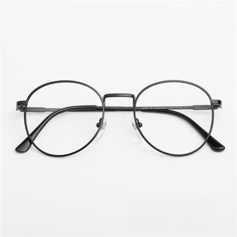 韓版圓形文藝復古金屬眼鏡框/5色