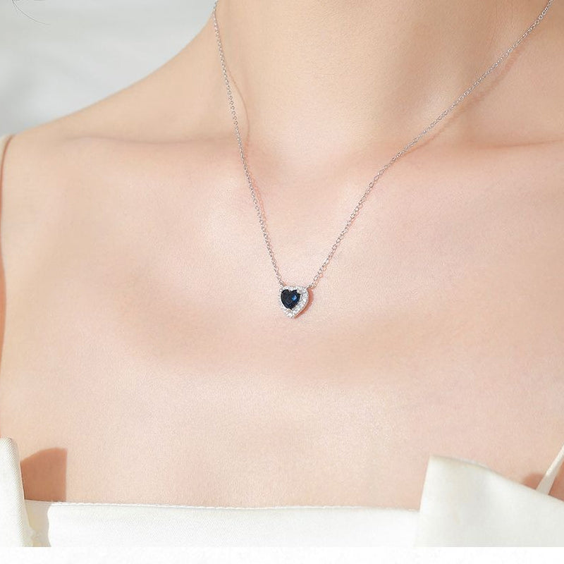 สร้อยคอจี้กระดูกไหปลาร้ารูปหัวใจมหาสมุทร