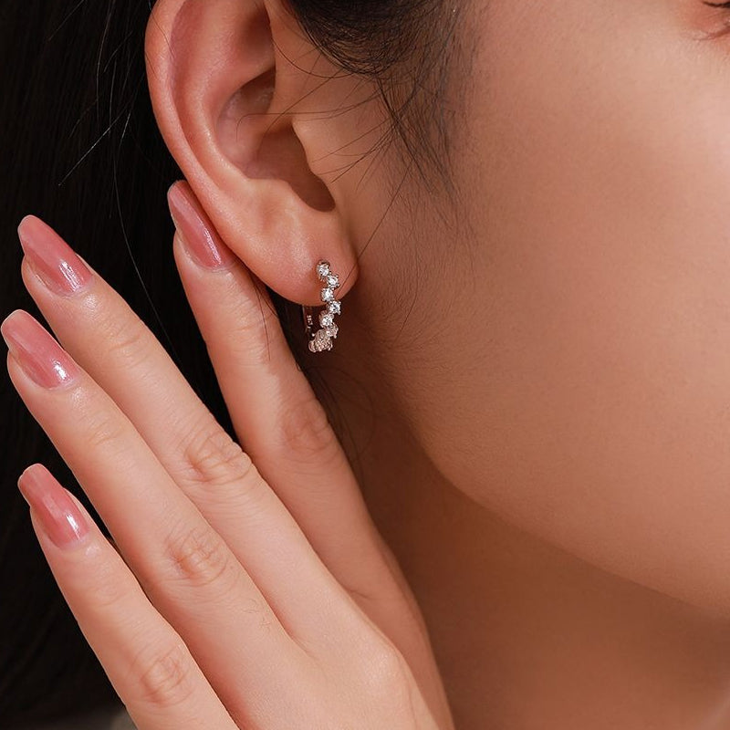 ต่างหูประดับเพชรหรูหราสไตล์ยุโรปและอเมริกา