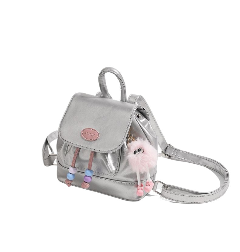 กระเป๋าเป้สะพายหลังมินิสไตล์ย้อนยุคแบบอเมริกัน / 3 สี