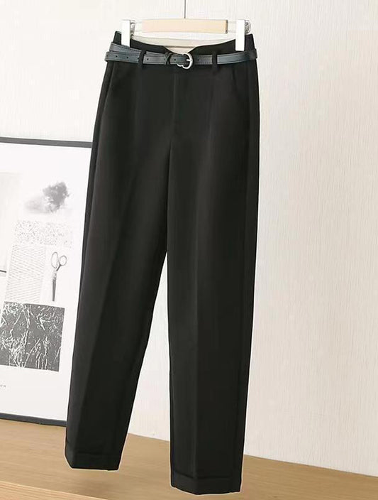 Brushed twill wide trousers in textured color