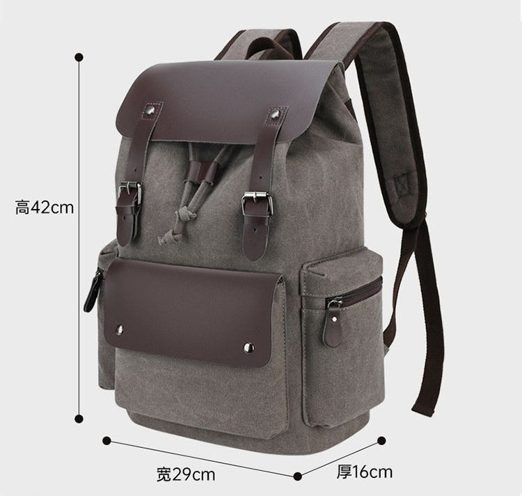 Retro fashionable travel drawstring backpack mountaineering bag