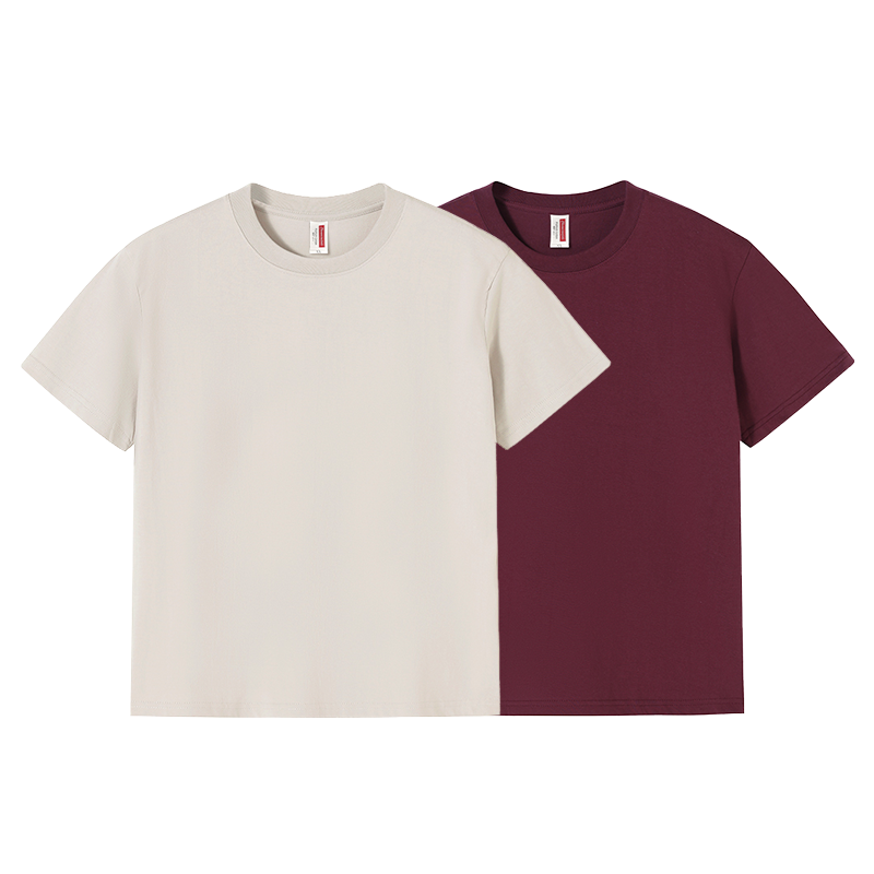 Round neck casual all-match plain cotton short T-sleeve / 8 colors