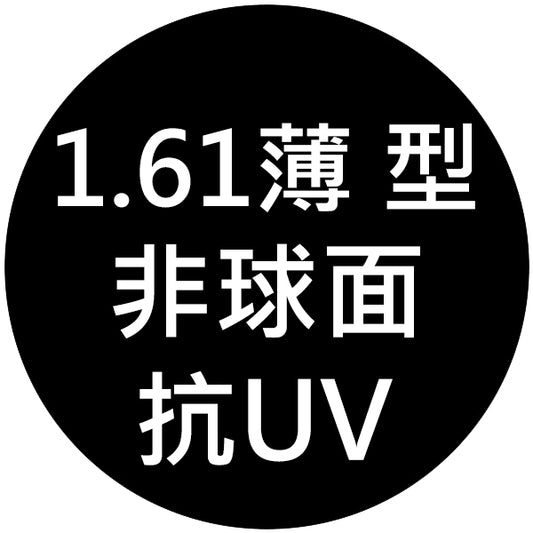 【1.61薄型非球面+抗UV鏡片】範圍:近視-1000/遠視+600/散光-200內_客製化商品恕不提供退換貨