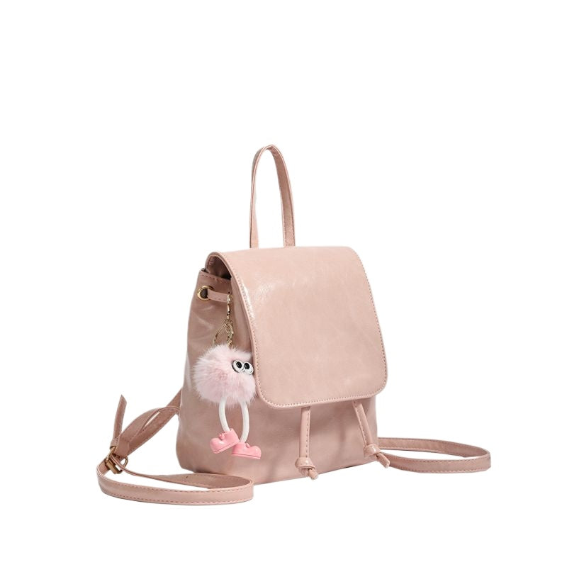 กระเป๋าเป้สะพายหลังแบบมีหัวเข็มขัดแม่เหล็ก น้ำหนักเบา หรูหรา เรียบง่าย / 4 สี