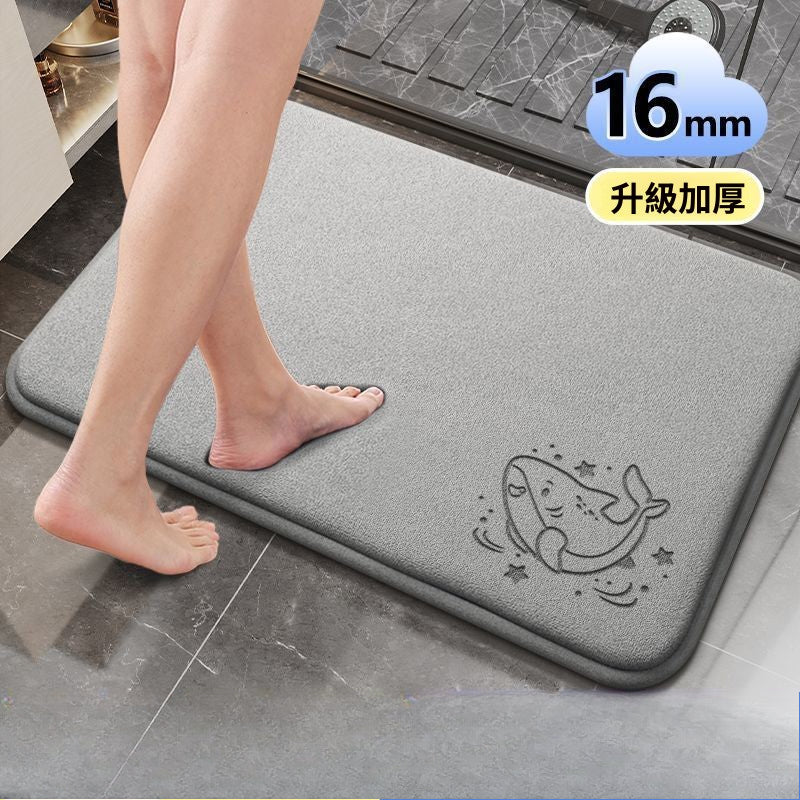 แผ่นรองห้องน้ำหนา ซึมซับดี แห้งเร็ว กันลื่น/9 สี