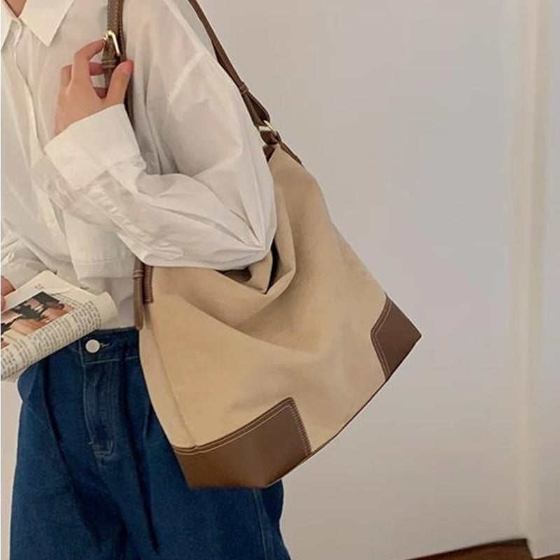 簡約木質奶霜托特包