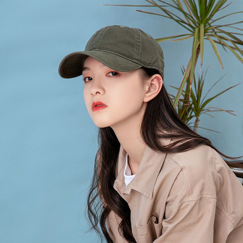 หมวกเบสบอลแบบนิ่มสีพื้นอเนกประสงค์ลำลอง/8 สี