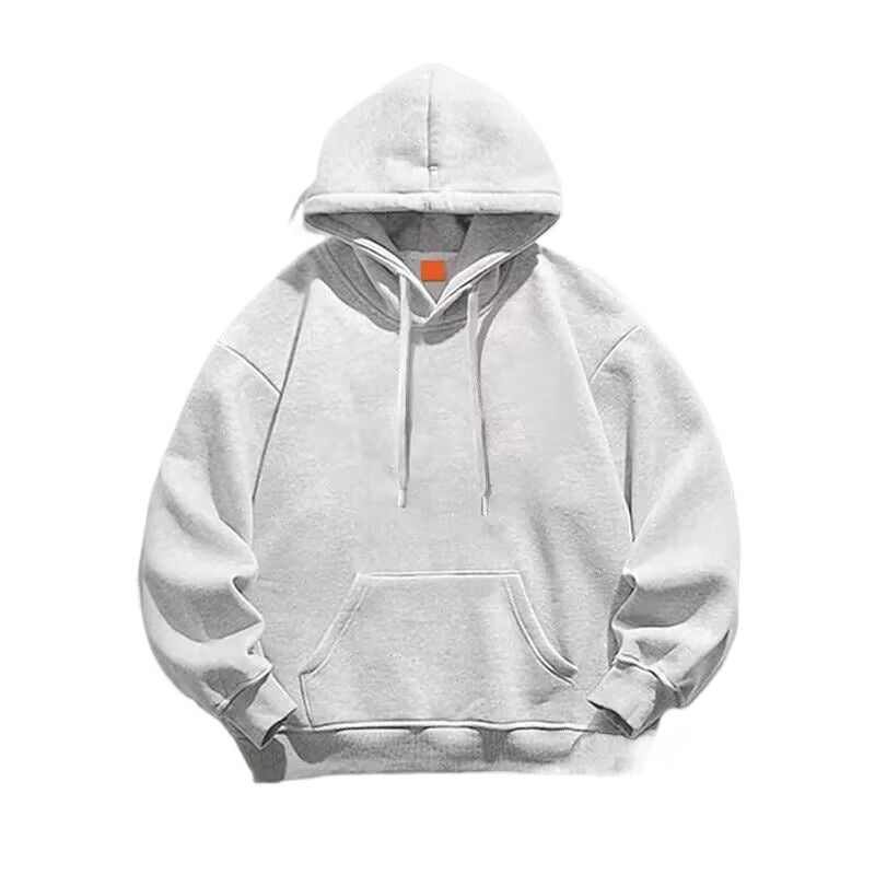 Casual Hooded Sweatshirt in Solid Color - Relaxed Style / 13 Colors