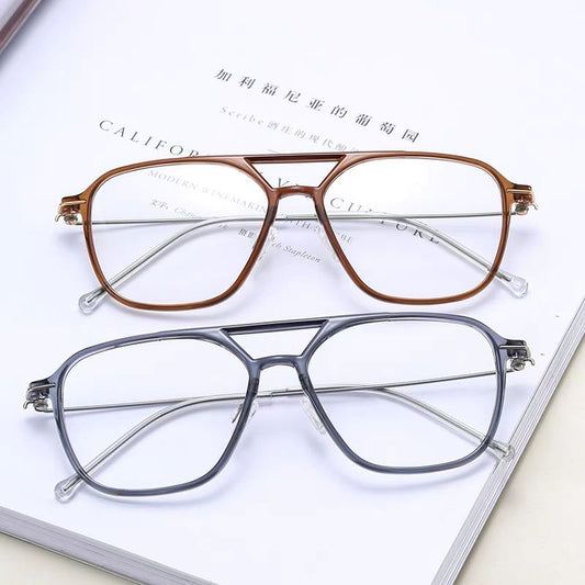 韓系復古雙梁超輕眼鏡框/6色