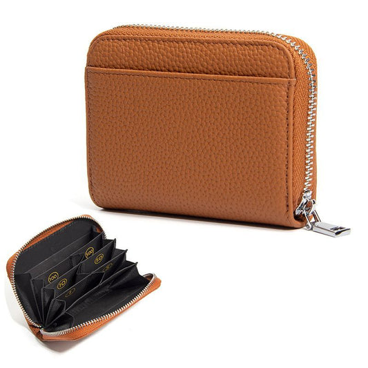 日本荔枝紋銀扣分格零錢卡包/9色