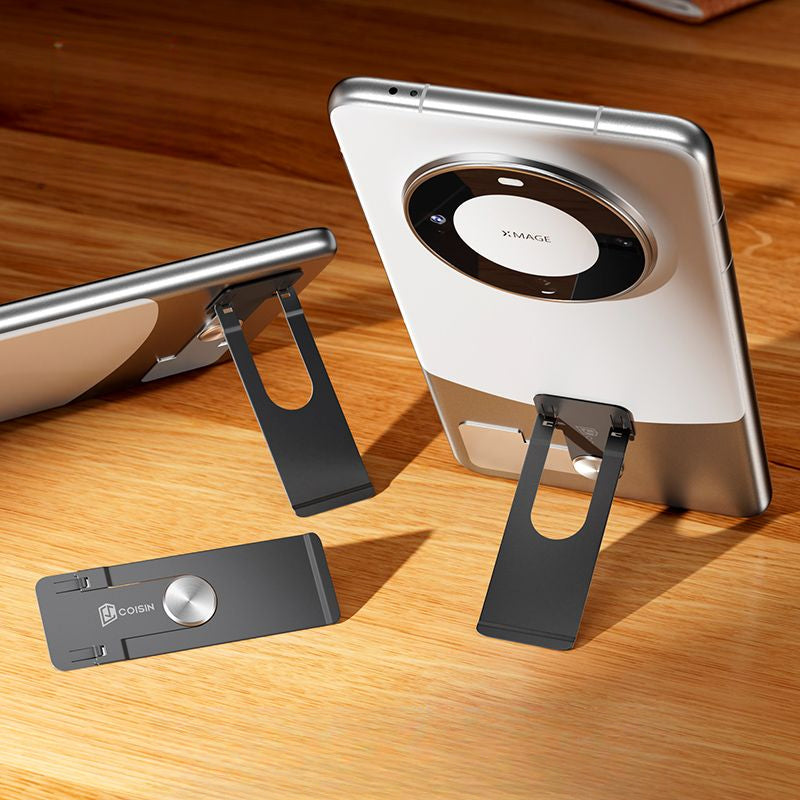 ที่วางโทรศัพท์มือถือแบบโลหะหมุนได้บางเฉียบพับได้มองไม่เห็น / 9 สี