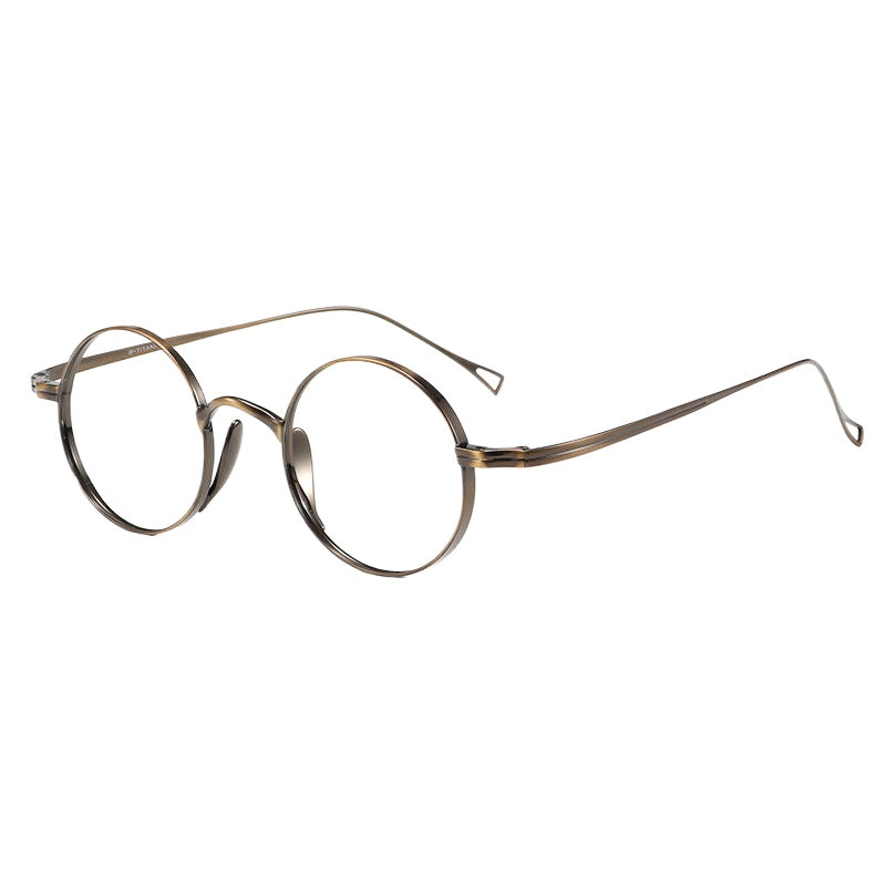 แว่นตาทรงกลมน้ำหนักเบาพิเศษ ไทเทเนียมแท้จากญี่ปุ่น / 4 สี