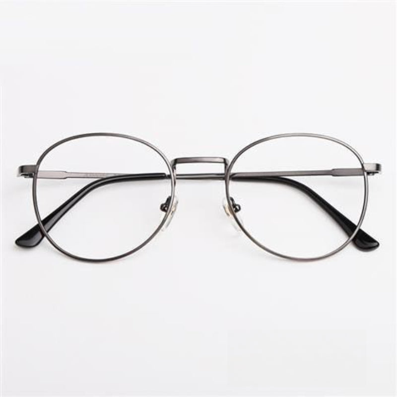 韓版圓形文藝復古金屬眼鏡框/5色