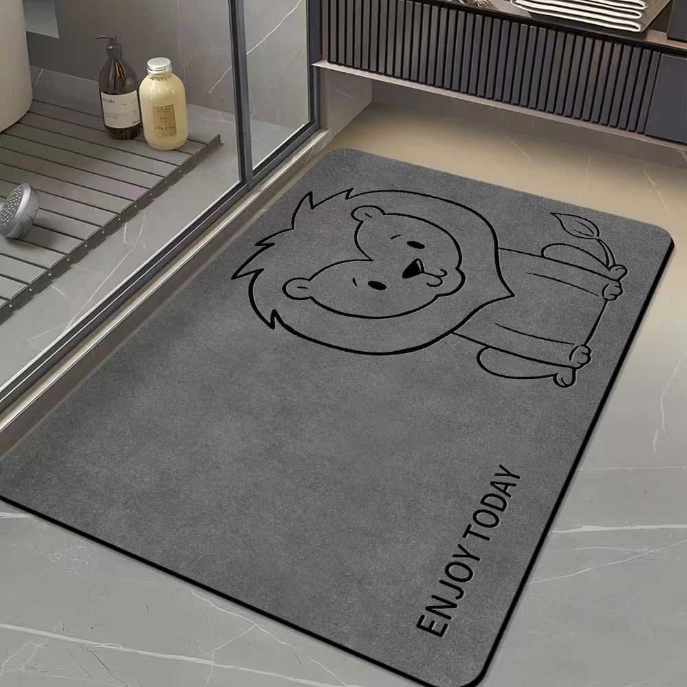 เสื่อปูพื้นไดอะตอมโคลน เรียบง่าย ทันสมัย กันลื่น ดูดซับน้ำ แห้งเร็ว / 18 แบบ