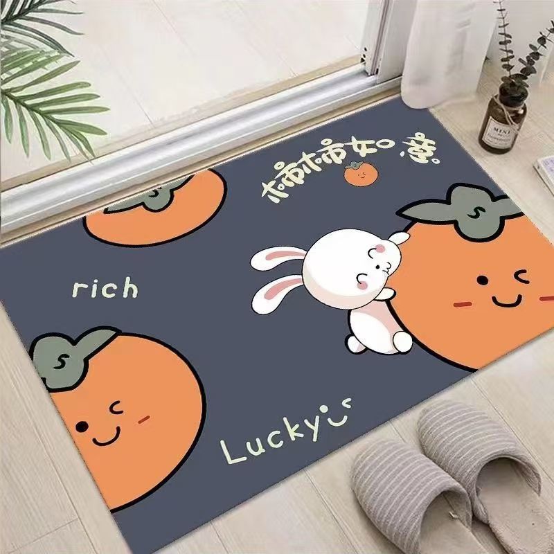 เสื่อปูพื้นไดอะตอมโคลน เรียบง่าย ทันสมัย กันลื่น ดูดซับน้ำ แห้งเร็ว / 18 แบบ