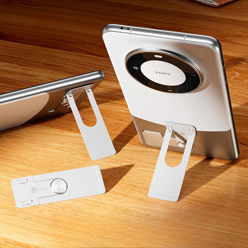 ที่วางโทรศัพท์มือถือแบบโลหะหมุนได้บางเฉียบพับได้มองไม่เห็น / 9 สี