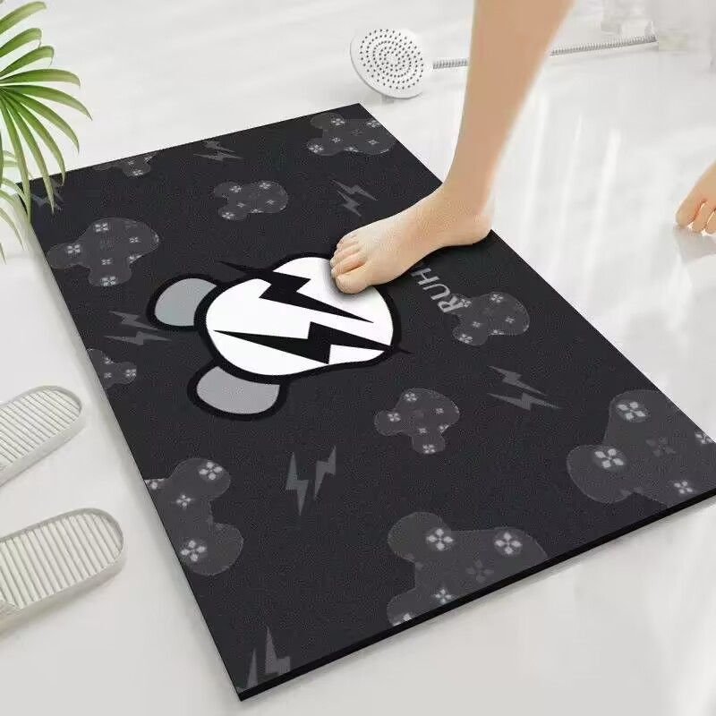 พรมปูพื้นไดอะตอมแบบเรียบง่าย แห้งเร็ว ดูดซับน้ำ กันลื่น และป้องกันสิ่งสกปรก / 11 สี