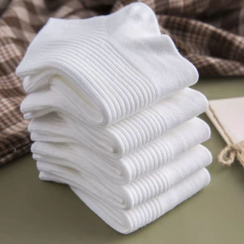 純棉雙針吸汗淺口短船襪/5色