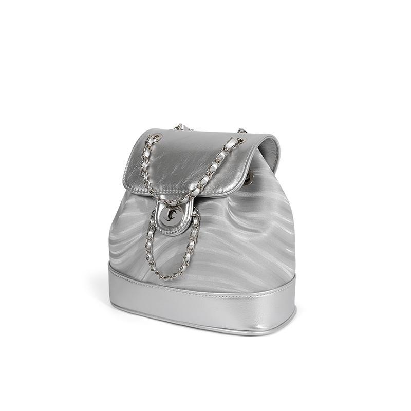 百搭旅行銀扣鍊條雙肩小背包