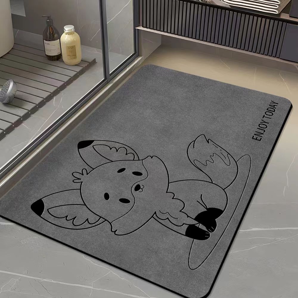 เสื่อปูพื้นไดอะตอมโคลน เรียบง่าย ทันสมัย กันลื่น ดูดซับน้ำ แห้งเร็ว / 18 แบบ