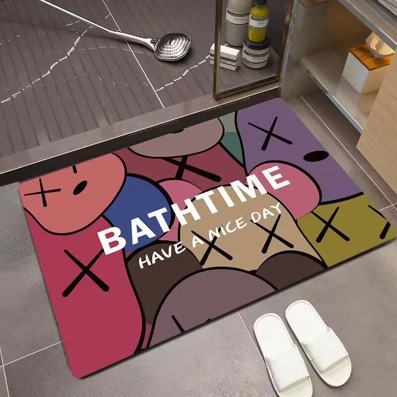 พรมปูพื้นไดอะตอมแบบเรียบง่าย แห้งเร็ว ดูดซับน้ำ กันลื่น และป้องกันสิ่งสกปรก / 11 สี