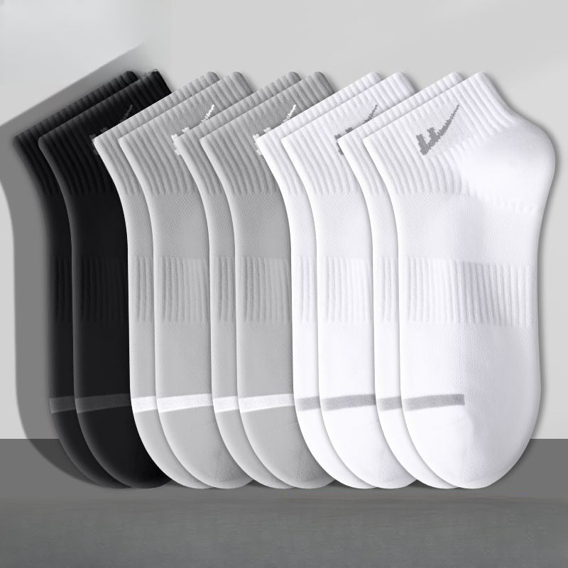 ถุงเท้ากีฬาผ้าฝ้ายสั้นตาข่ายระบายอากาศดูดซับเหงื่อ / 3 สี