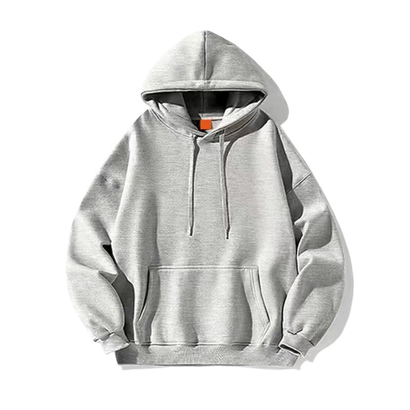 Casual Hooded Sweatshirt in Solid Color - Relaxed Style / 13 Colors