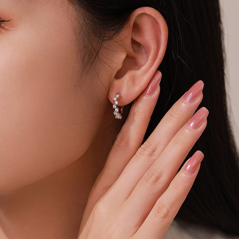 ต่างหูประดับเพชรหรูหราสไตล์ยุโรปและอเมริกา