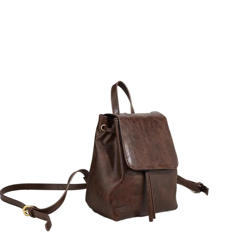 กระเป๋าเป้สะพายหลังแบบมีหัวเข็มขัดแม่เหล็ก น้ำหนักเบา หรูหรา เรียบง่าย / 4 สี