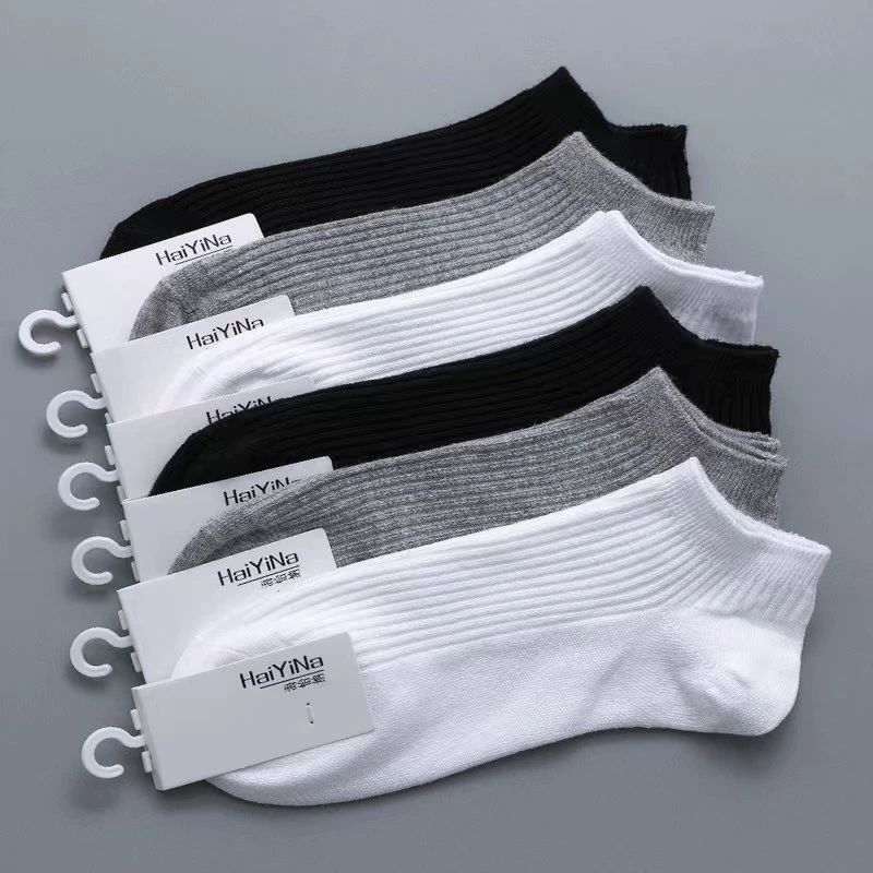 純棉雙針吸汗淺口短船襪/5色