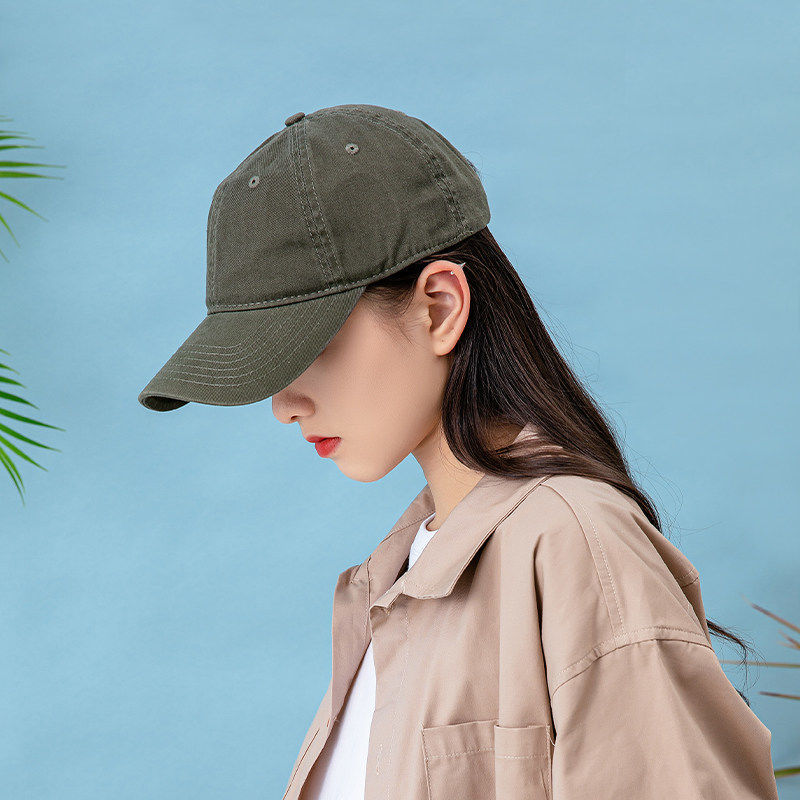 หมวกเบสบอลแบบนิ่มสีพื้นอเนกประสงค์ลำลอง/8 สี