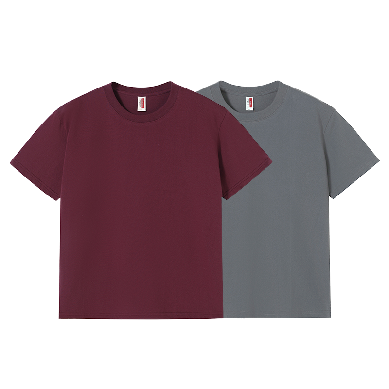 Round neck casual all-match plain cotton short T-sleeve / 8 colors