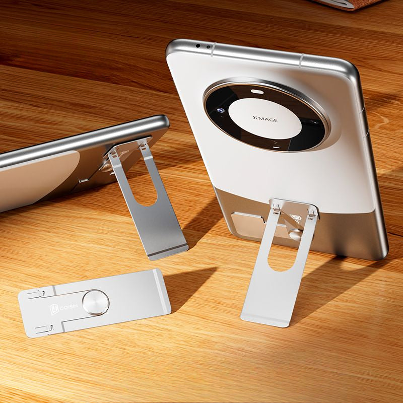 ที่วางโทรศัพท์มือถือแบบโลหะหมุนได้บางเฉียบพับได้มองไม่เห็น / 9 สี