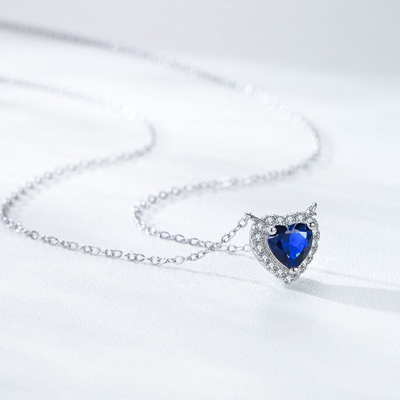 สร้อยคอจี้กระดูกไหปลาร้ารูปหัวใจมหาสมุทร