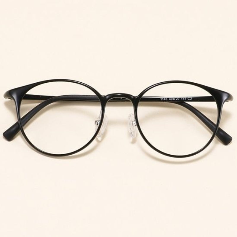 Retro ultra-light plastic steel round glasses frame/6 colors