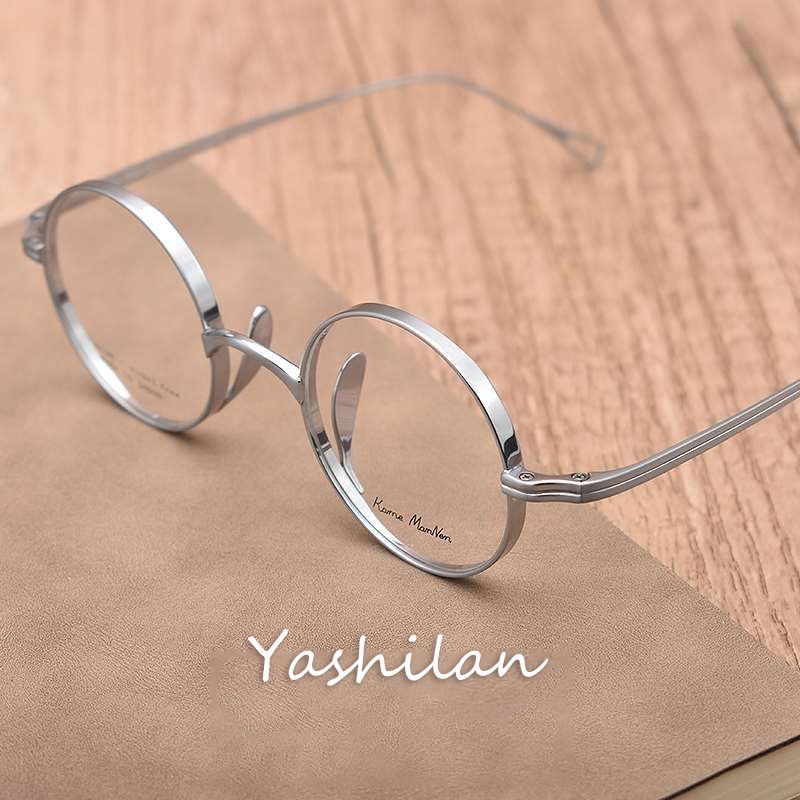 แว่นตาทรงกลมน้ำหนักเบาพิเศษ ไทเทเนียมแท้จากญี่ปุ่น / 4 สี