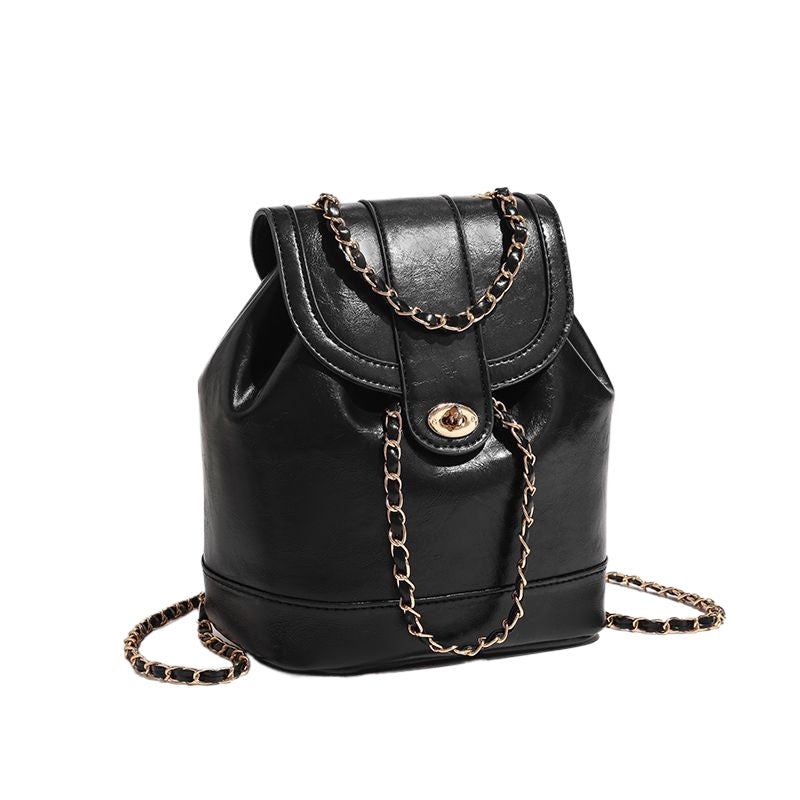 กระเป๋าเป้สะพายข้างโซ่ทอง สไตล์ชาแนล/3 สี