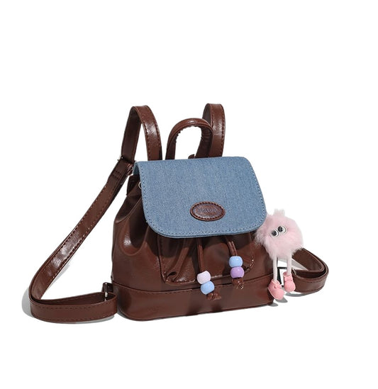 美式復古迷你雙肩包/3色