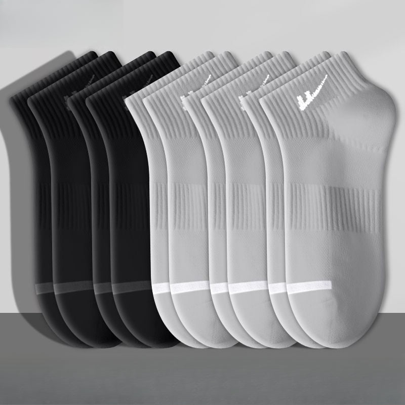 ถุงเท้ากีฬาผ้าฝ้ายสั้นตาข่ายระบายอากาศดูดซับเหงื่อ / 3 สี