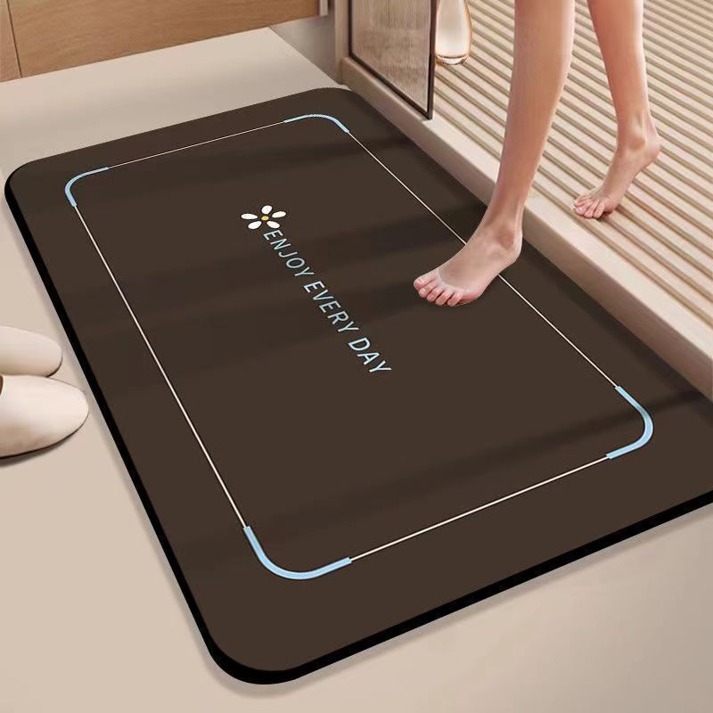 พรมเช็ดเท้าห้องน้ำโคลนไดอะตอมเนื้อนุ่ม แห้งเร็ว ดูดซับน้ำ/7 แบบ