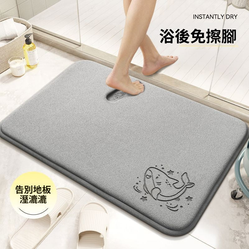 แผ่นรองห้องน้ำหนา ซึมซับดี แห้งเร็ว กันลื่น/9 สี