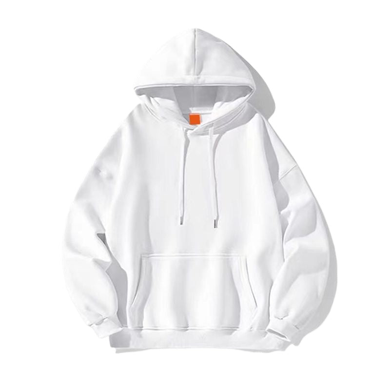 Casual Hooded Sweatshirt in Solid Color - Relaxed Style / 13 Colors