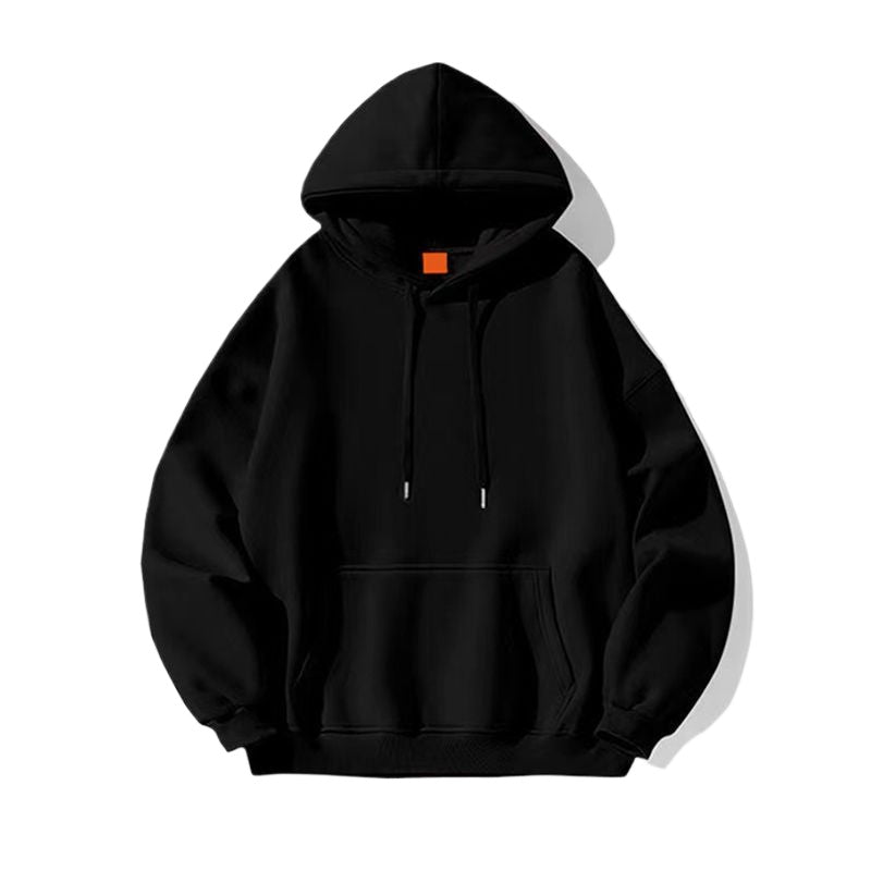 Casual Hooded Sweatshirt in Solid Color - Relaxed Style / 13 Colors