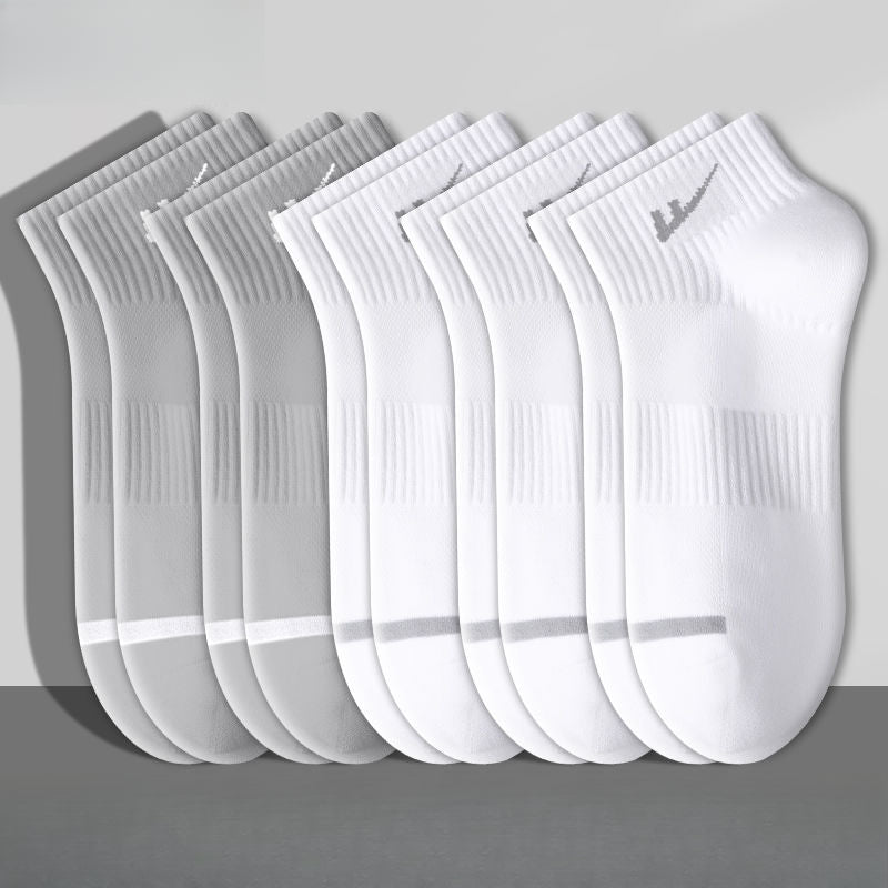 ถุงเท้ากีฬาผ้าฝ้ายสั้นตาข่ายระบายอากาศดูดซับเหงื่อ / 3 สี