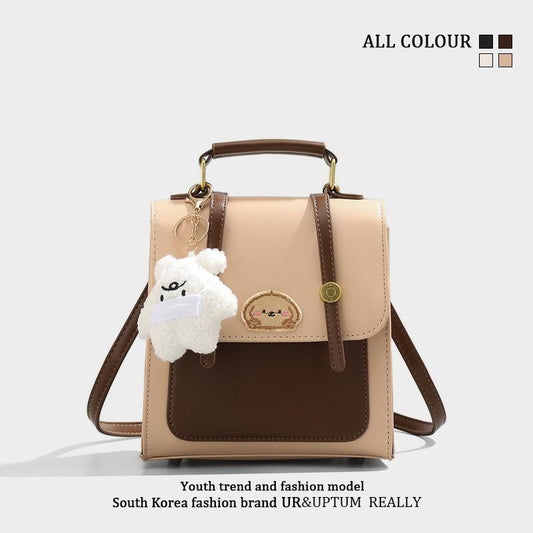 高級感時尚百搭小熊雙肩包/4色