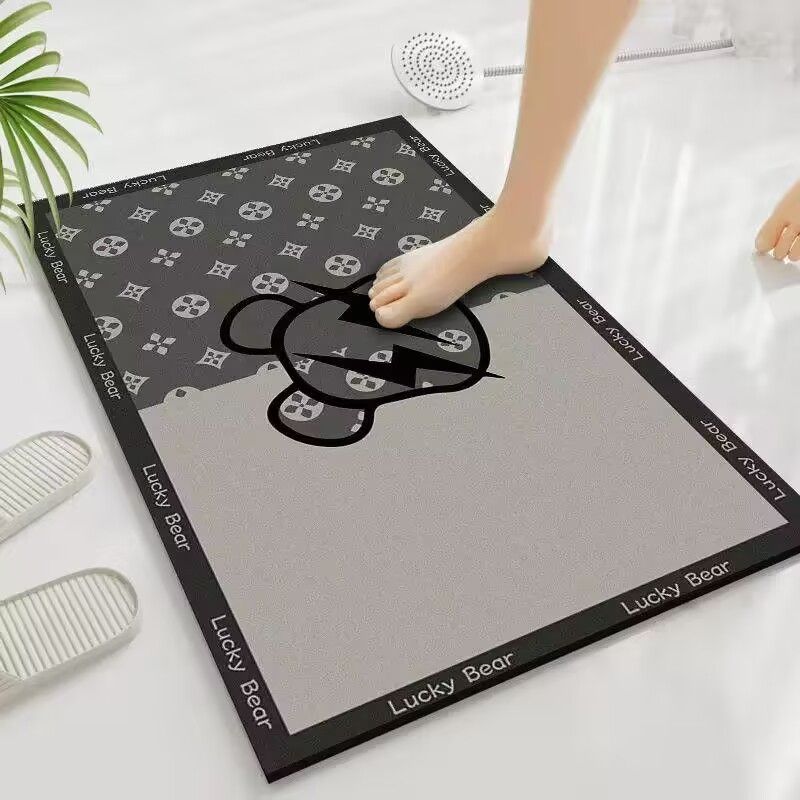 พรมปูพื้นไดอะตอมแบบเรียบง่าย แห้งเร็ว ดูดซับน้ำ กันลื่น และป้องกันสิ่งสกปรก / 11 สี