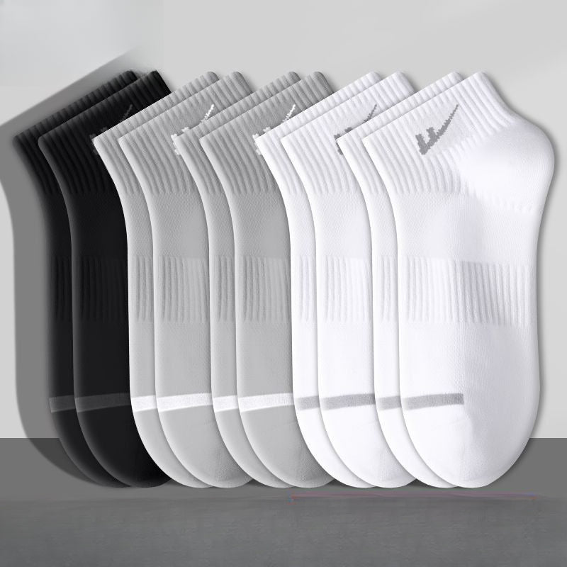 ถุงเท้ากีฬาผ้าฝ้ายสั้นตาข่ายระบายอากาศดูดซับเหงื่อ / 3 สี