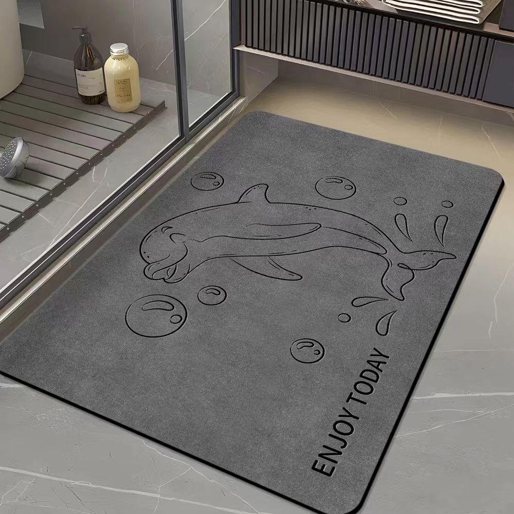 เสื่อปูพื้นไดอะตอมโคลน เรียบง่าย ทันสมัย กันลื่น ดูดซับน้ำ แห้งเร็ว / 18 แบบ